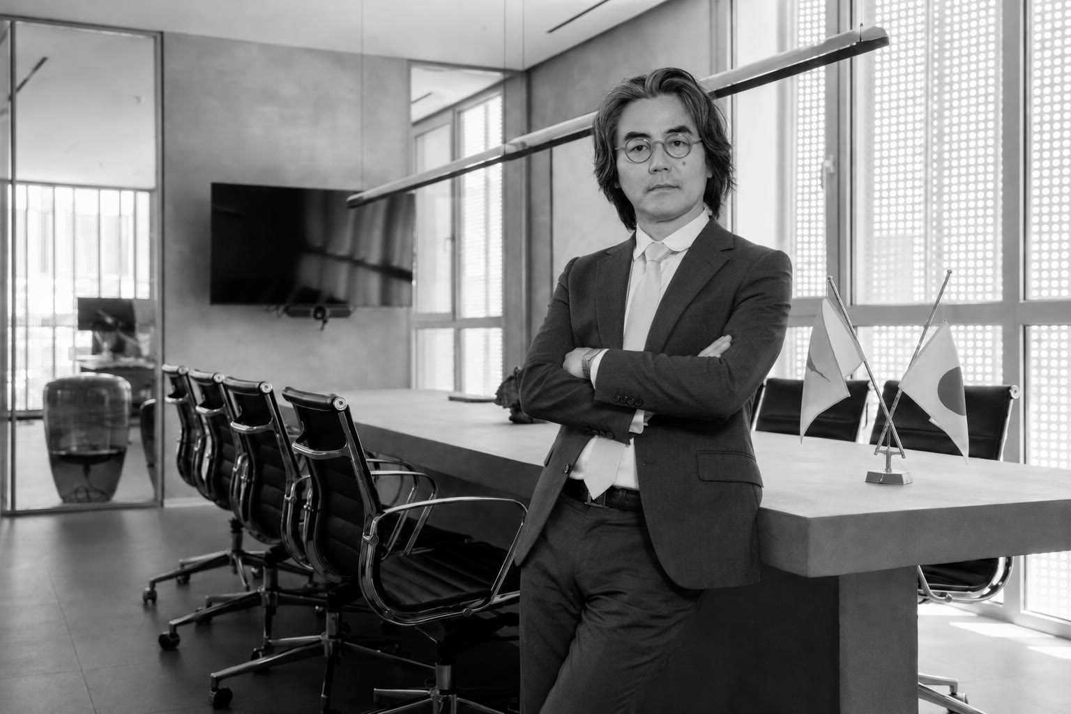 V Plus Plus executive in a boardroom